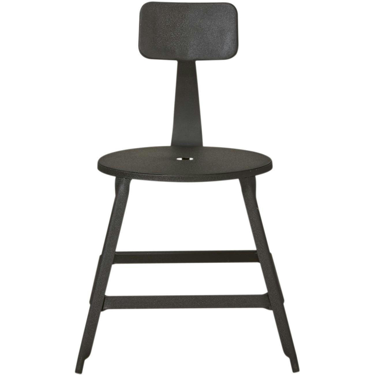 LOFT - Lot de 2 - Chaise assise metal noir pieds metal