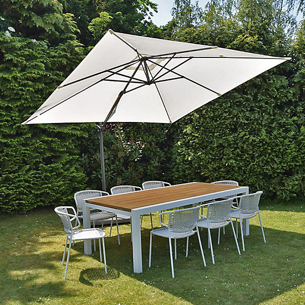 Parasol déporté écru 3x3 m Celestia