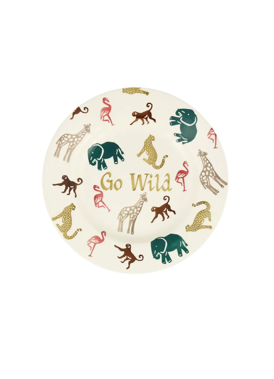 Personalised Wild Animals Medium Dinner Plate, 8.5 Inch