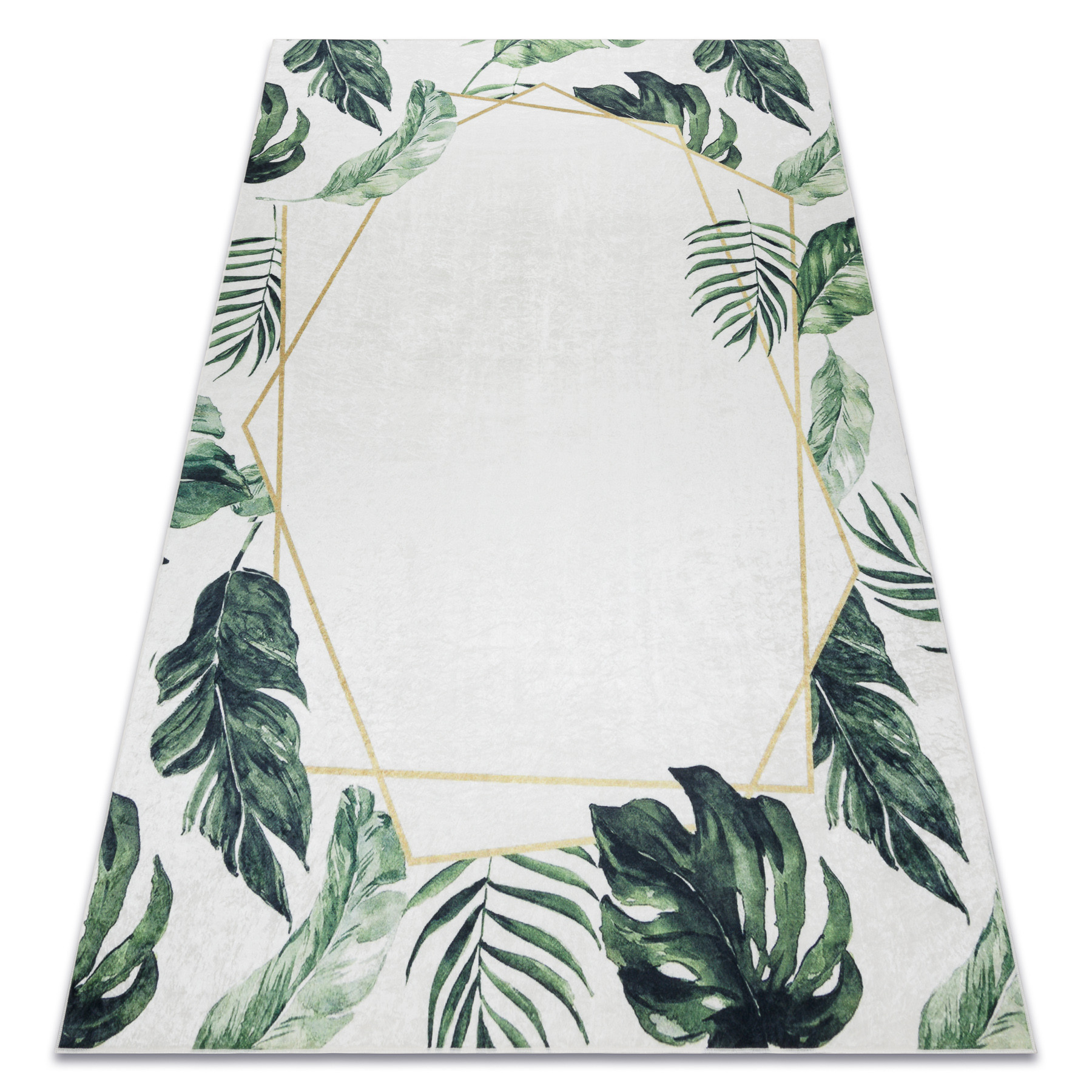 Dywan do prania ANDRE 1168 Liście Monstera, geometryczny 80x150 cm