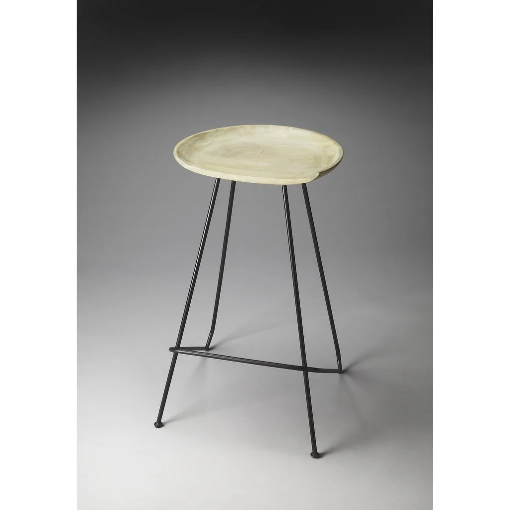 Abstract Iron Backless Bar Stool