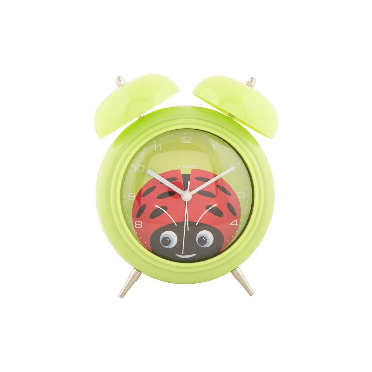 Karlsson wekker Peekaboo Ladybug - groen - 15.2x6.5x18.2cm