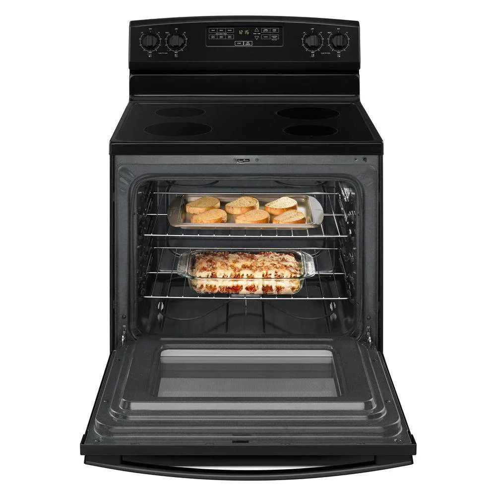 4.8 cu. ft. Electric Range in Stainless Steel Black