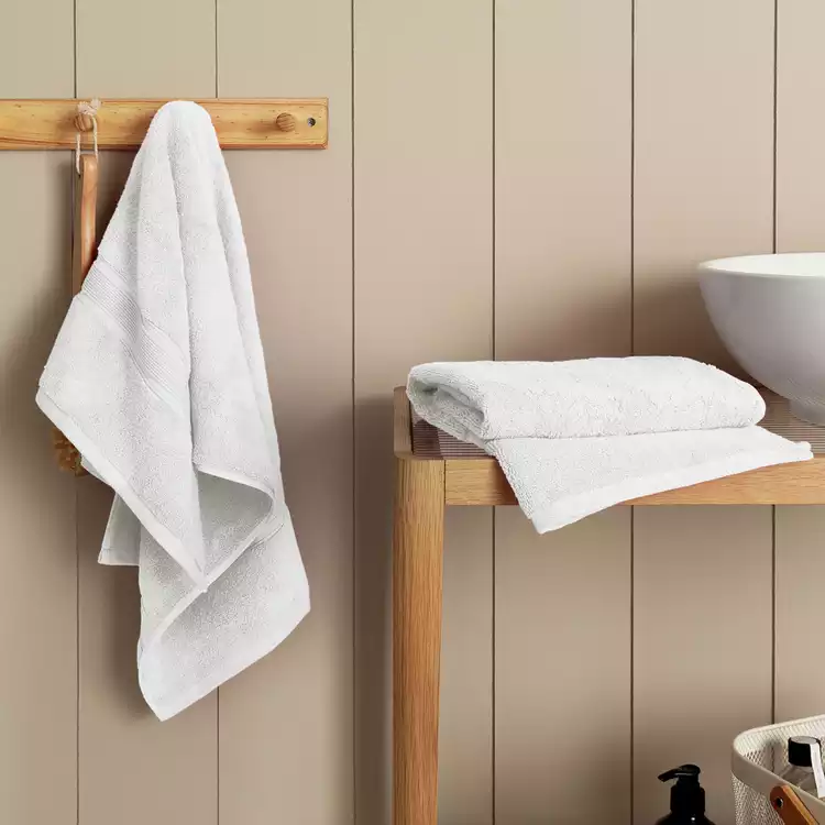 Habitat Egyptian 2 Pack Face Cloth - White