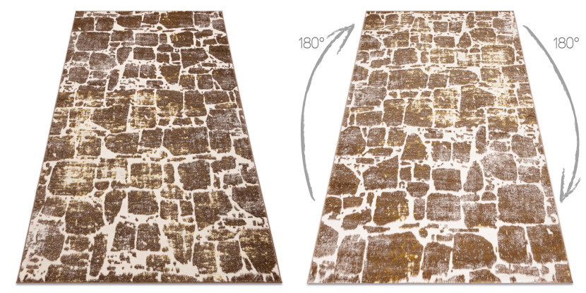 Dywan MEFE nowoczesny 6184 Kostka brukowa cegła - 120x170 cm