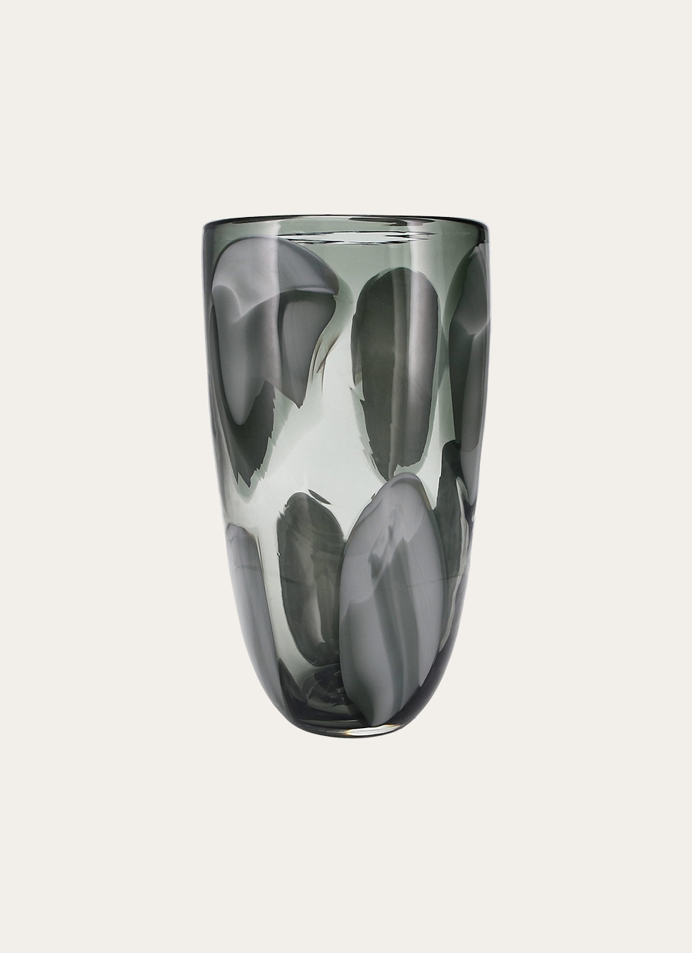 VASE EN VERRE EFFET BULLE DE SAVON BLEU GRIS