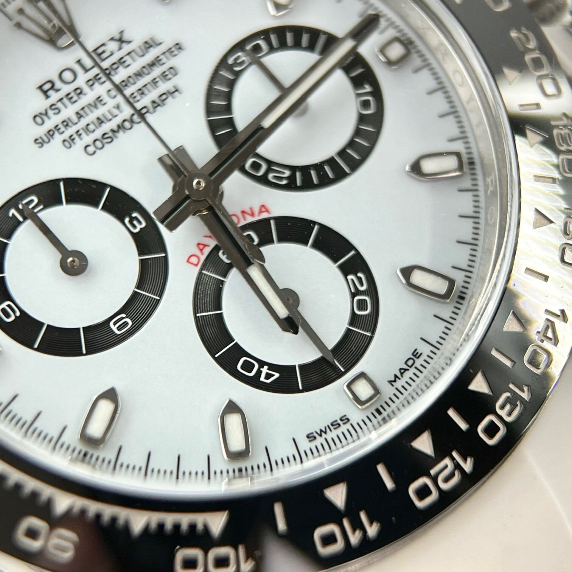 Rolex Daytona 116509LN Panda 904L Steel White Dial 40mm Oysterflex Super Clone