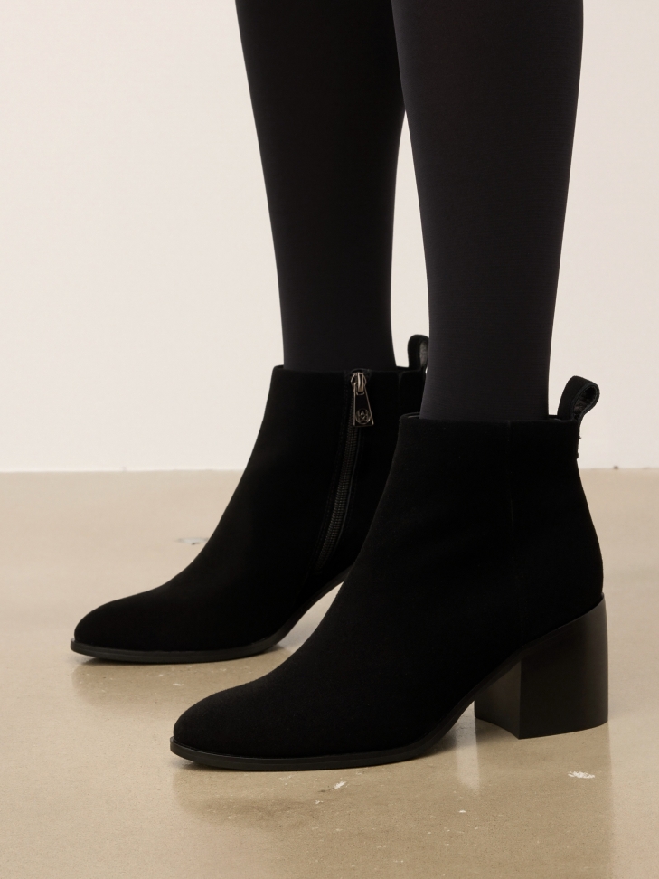 Timeless black suede boots