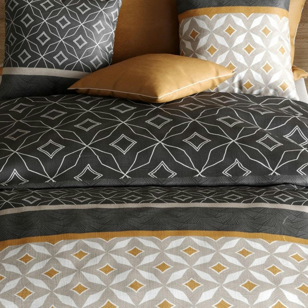 - Parure de lit 1 place coton à motifs 140x200 cm