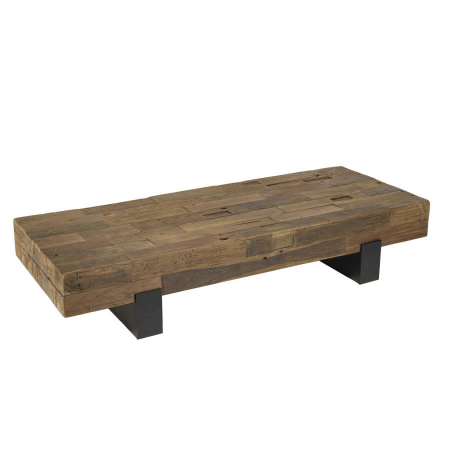 LEONCE - Table basse poutres bois massif