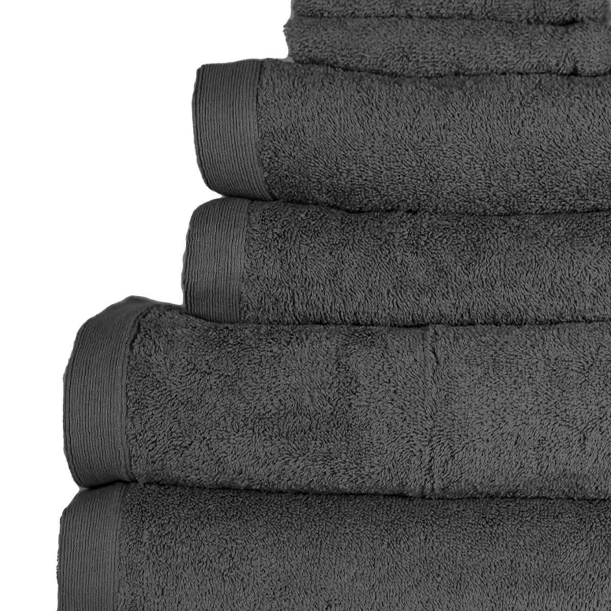 STUDIO - Ensemble de bain 6 pièces en coton Carbone