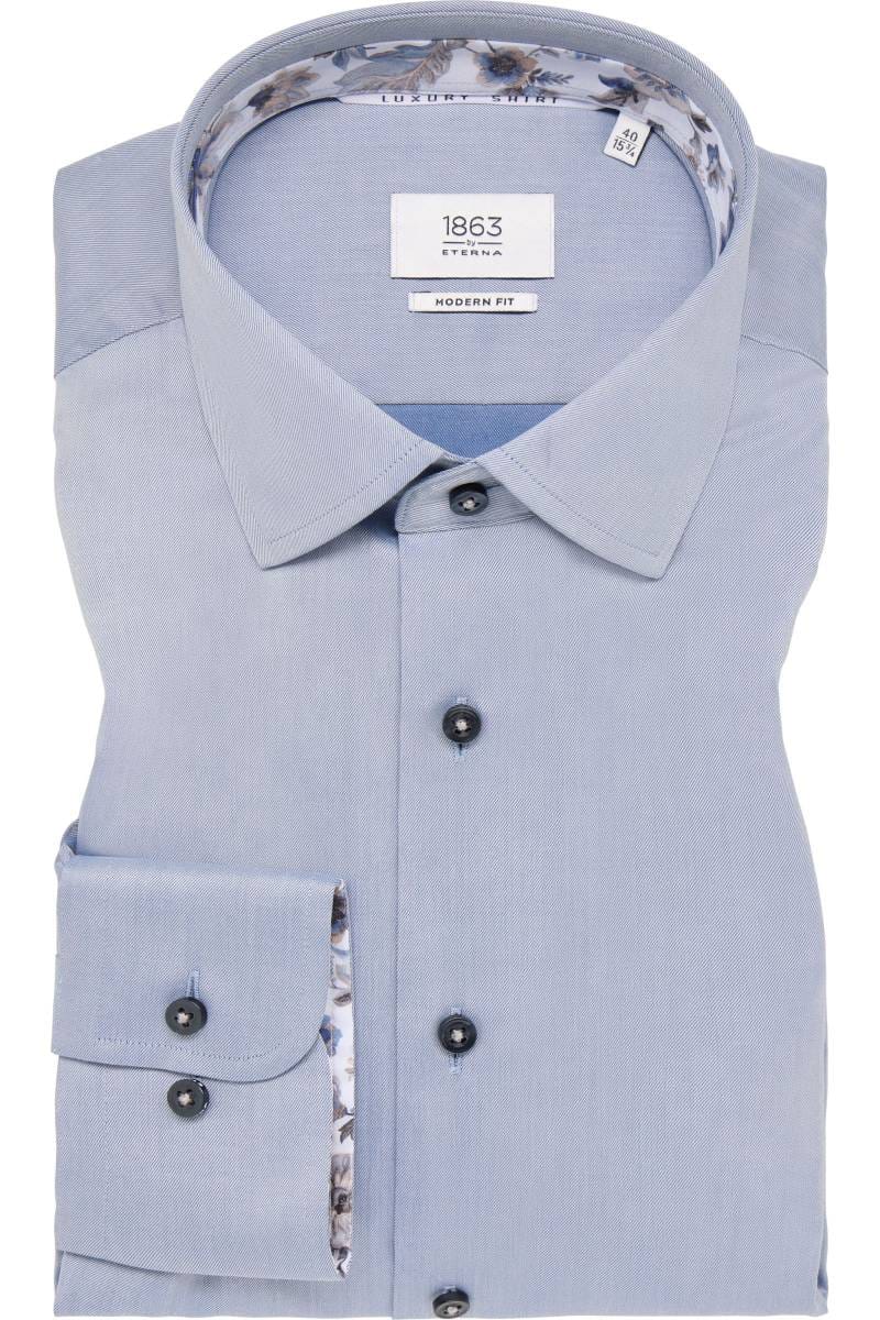 ETERNA 1863 Modern Fit Hemd blaugrau, Einfarbig