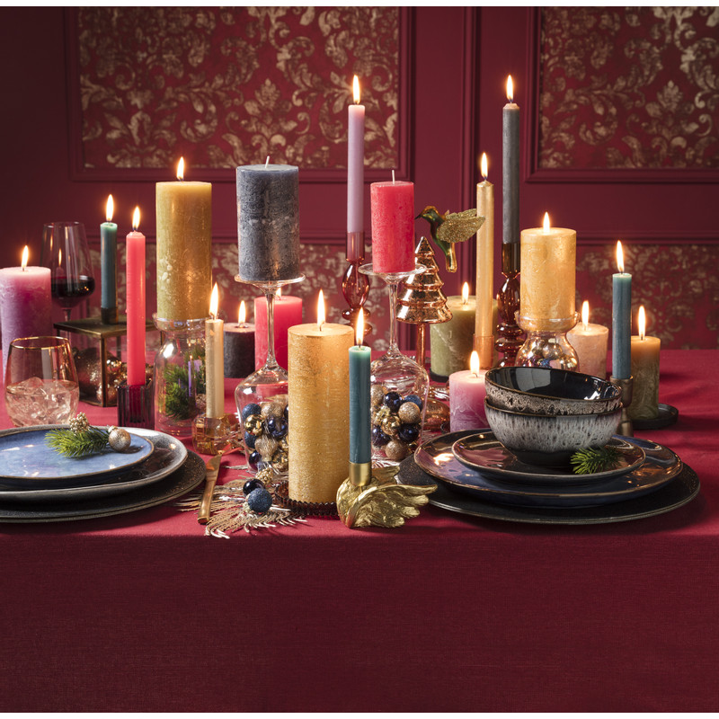 Kaars rustiek - framboos - &Oslash;10x10 cm