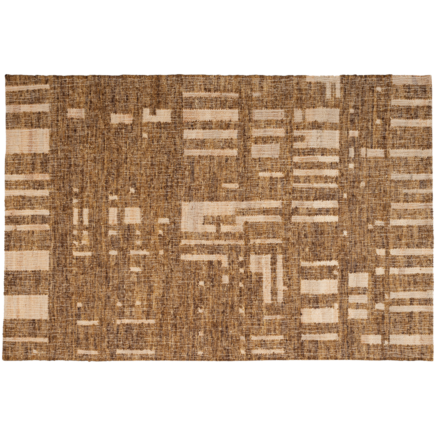 WOOOD handgeweven vloerkleed Ian - Wol - Bruin 170x240 cm