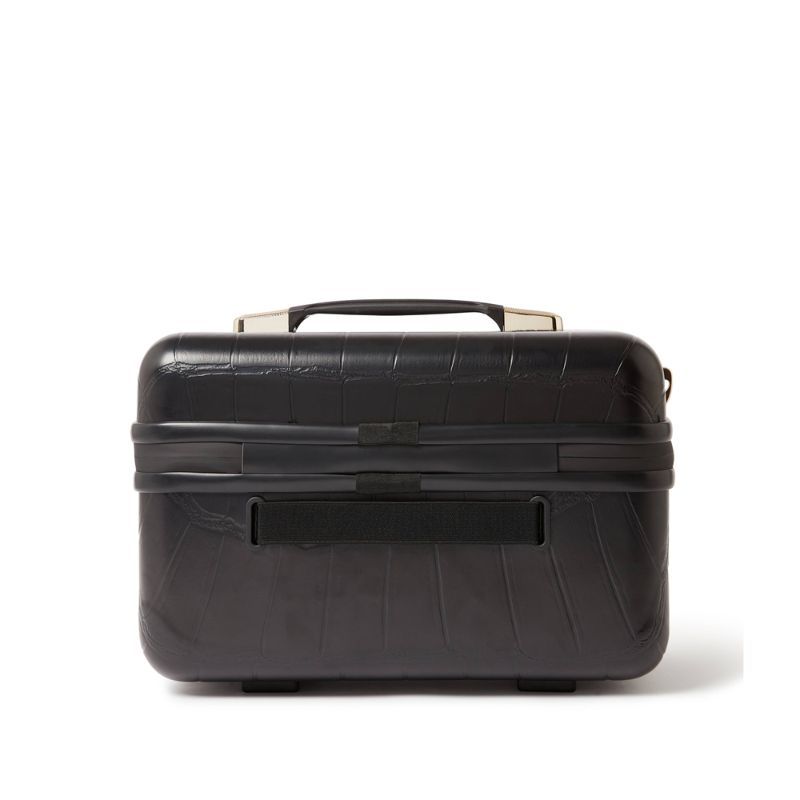 Ted Baker Black Icon Croc Vanity Case Hard Shell Makeup Travel Bag 17L