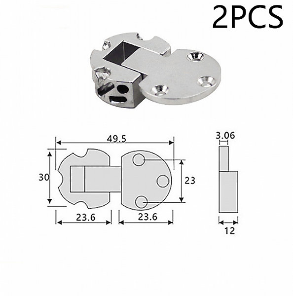 CODEKEY Lot de 2 Charnière Meuble de Rabat Pièces Charnière de Meubles Ferrure Pliable Plano-Medial pour Ouverture en BoisAngle