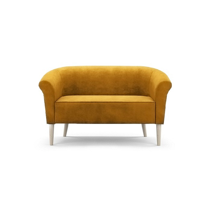 Sofa w stylu skandynawskim PERO 2 - miodowy na bukowej nodze