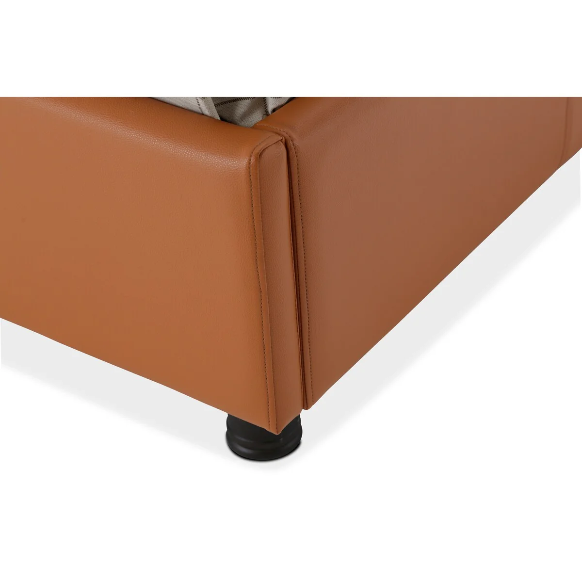 AICO 21 Cosmopolitan Diablo Orange and Umber Upholstered Bed