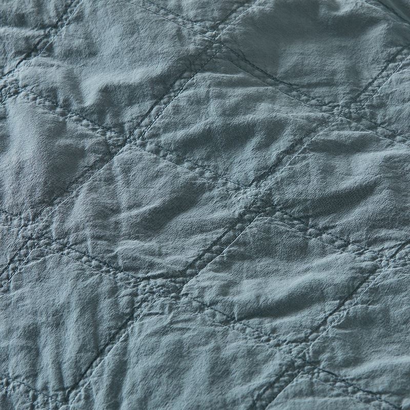Stonewashed Cotton Sage Quilted Coverlet Separates