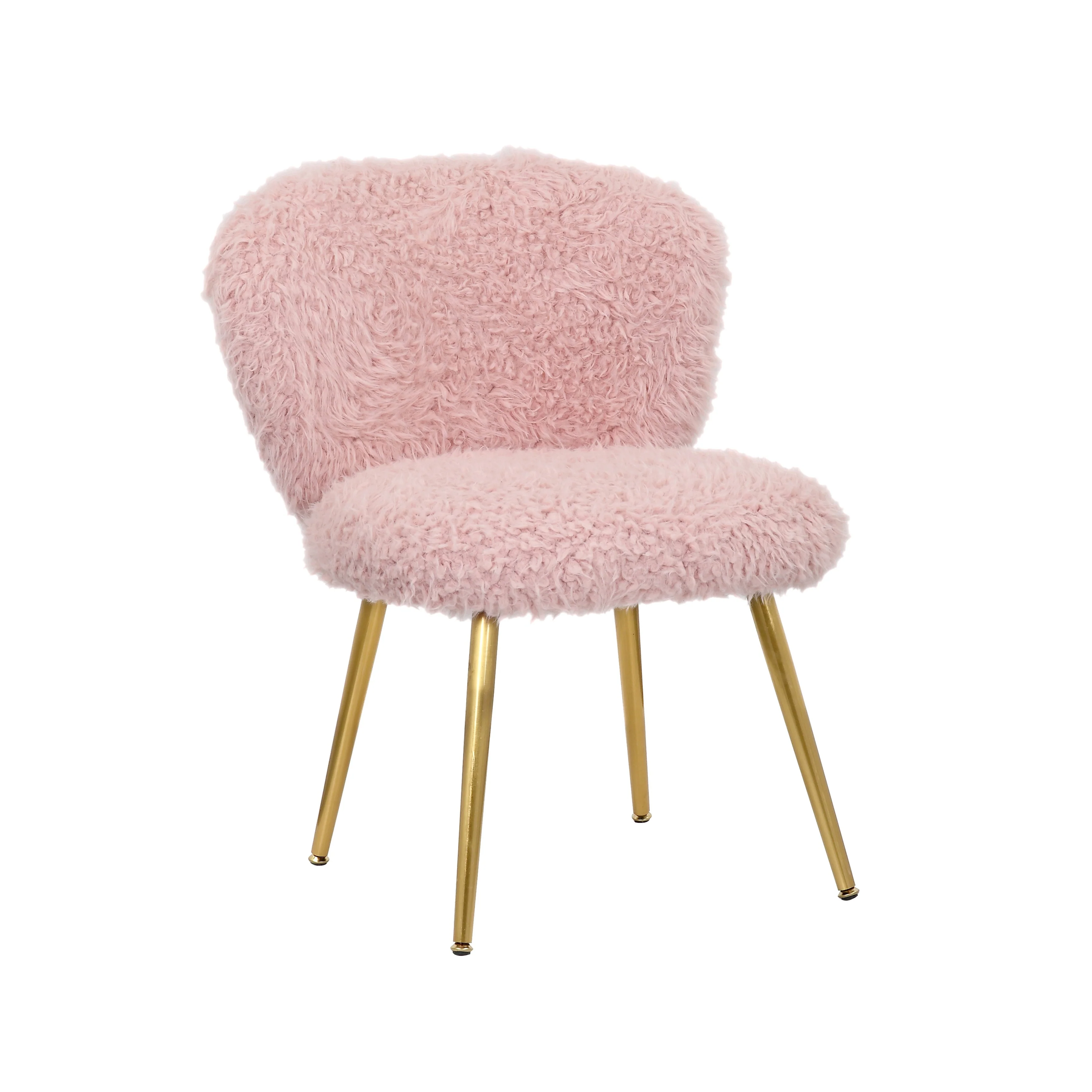 Porthos Home Hazel Dining Chairs, Plush Upholstery, Gold Metal Legs