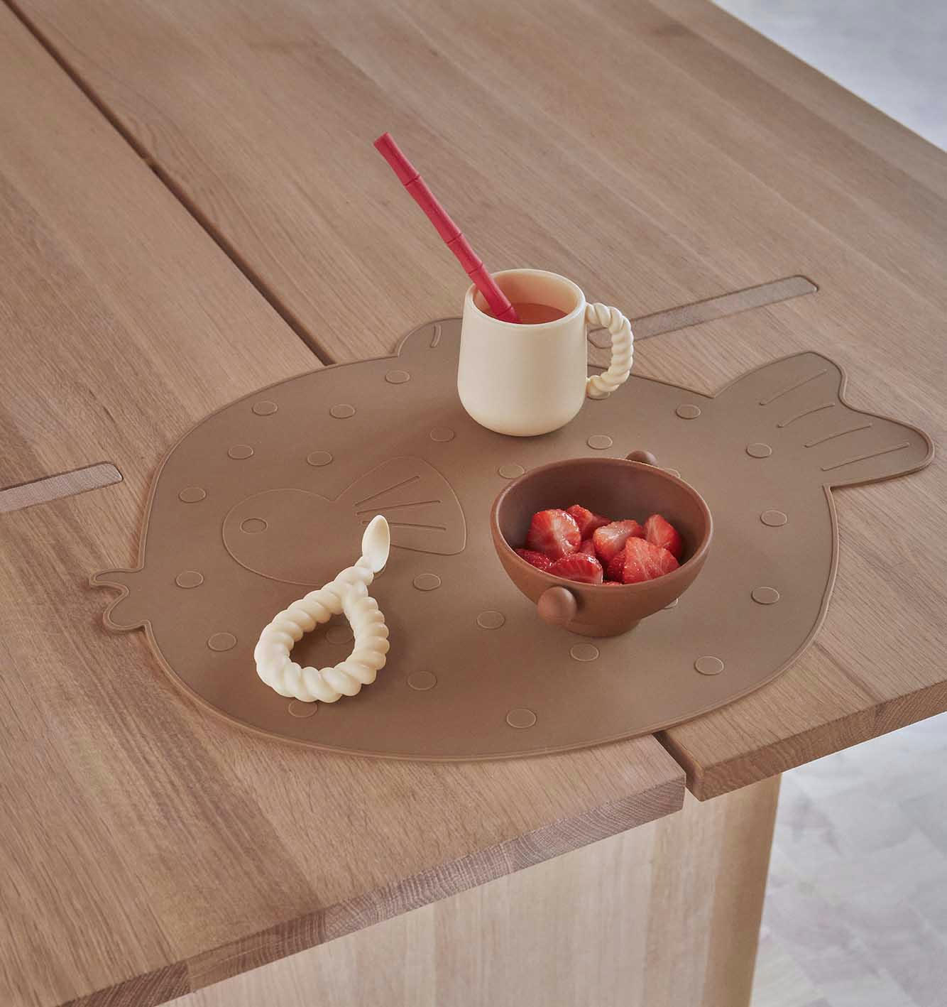 LITTLE FINN - Set de table bleu en silicone H0,2x47,5x40,3cm