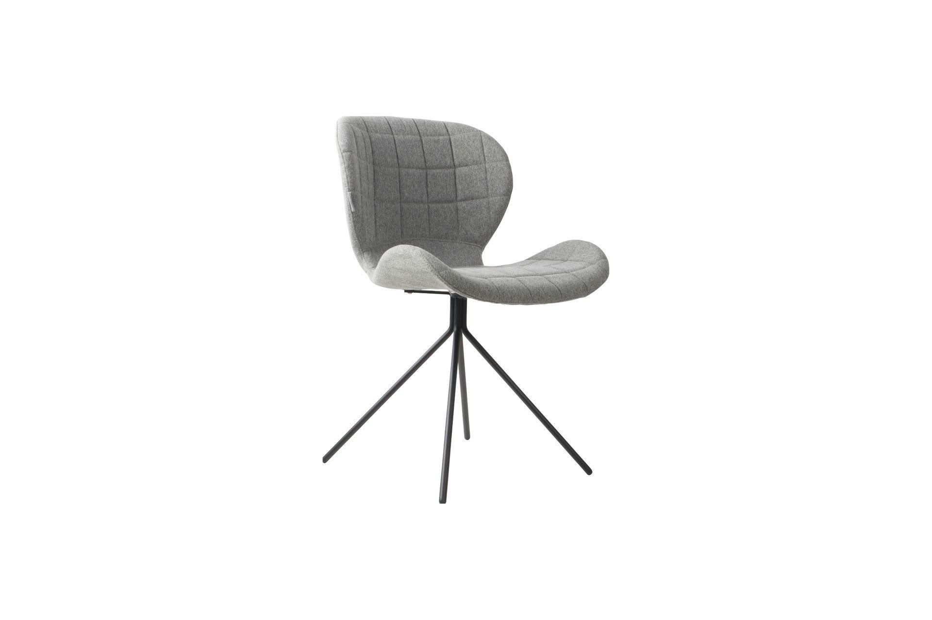 OMG - Chaise en tissu gris clair