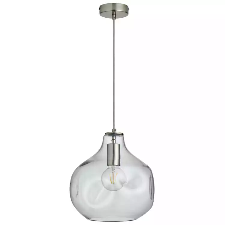 Habitat Ori Dimple Glass Pendant - Clear