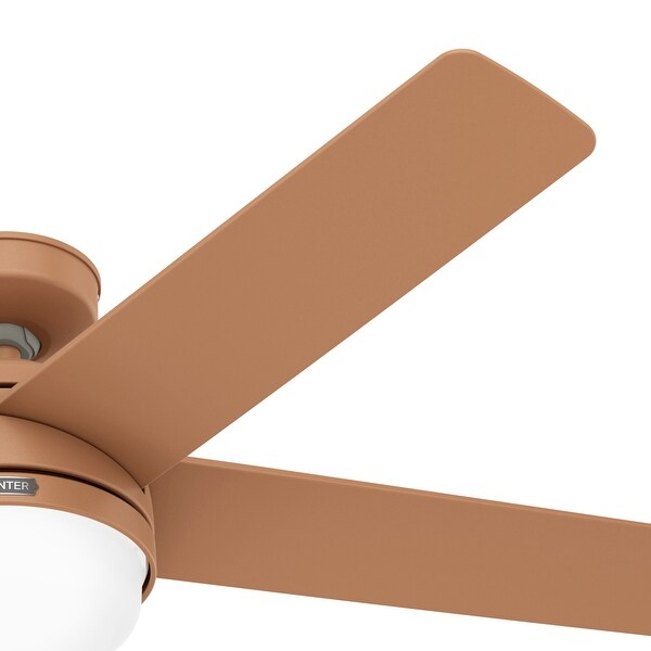 Hunter 52" Yuma Outdoor Ceiling Fan with LED Light, Handheld Remote, Damp Rated