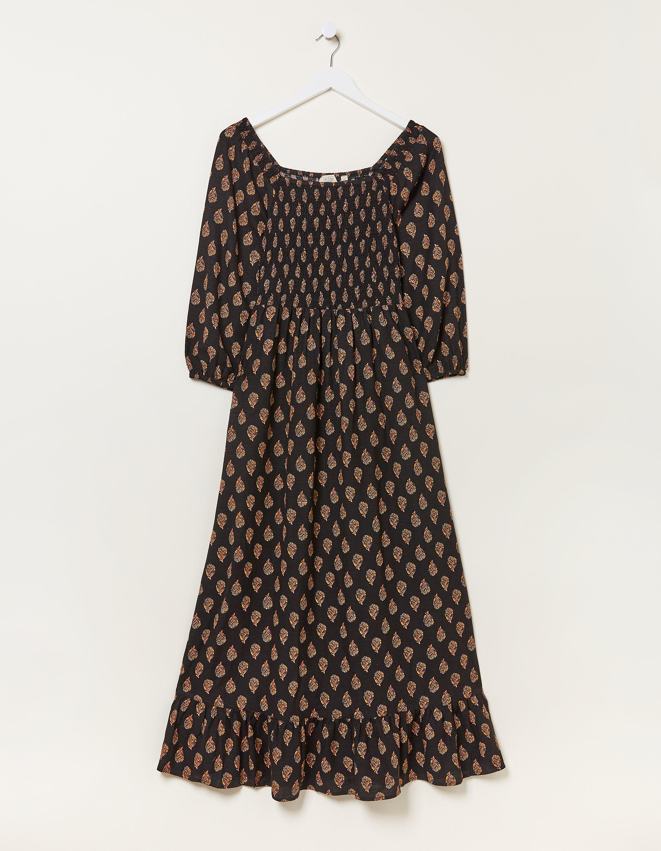 Adele Woodblock Midi Dress