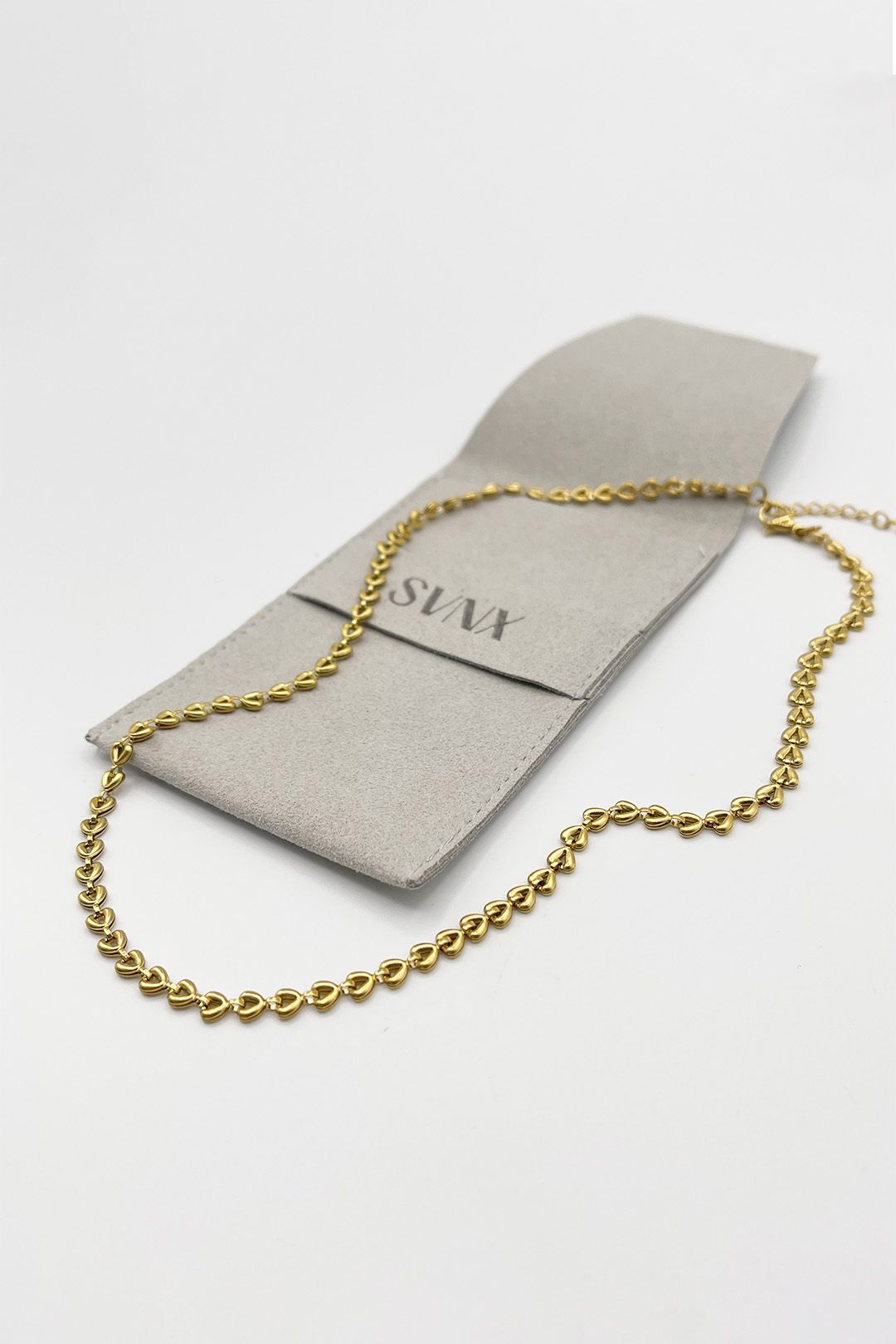 SVNX Heart Link Necklace in Gold