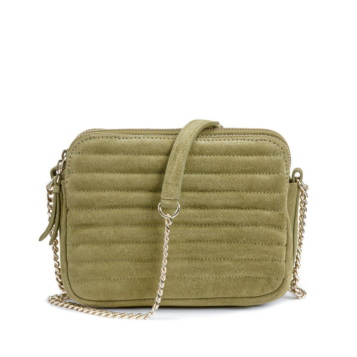 Sac à main en cuir suédé matelassé