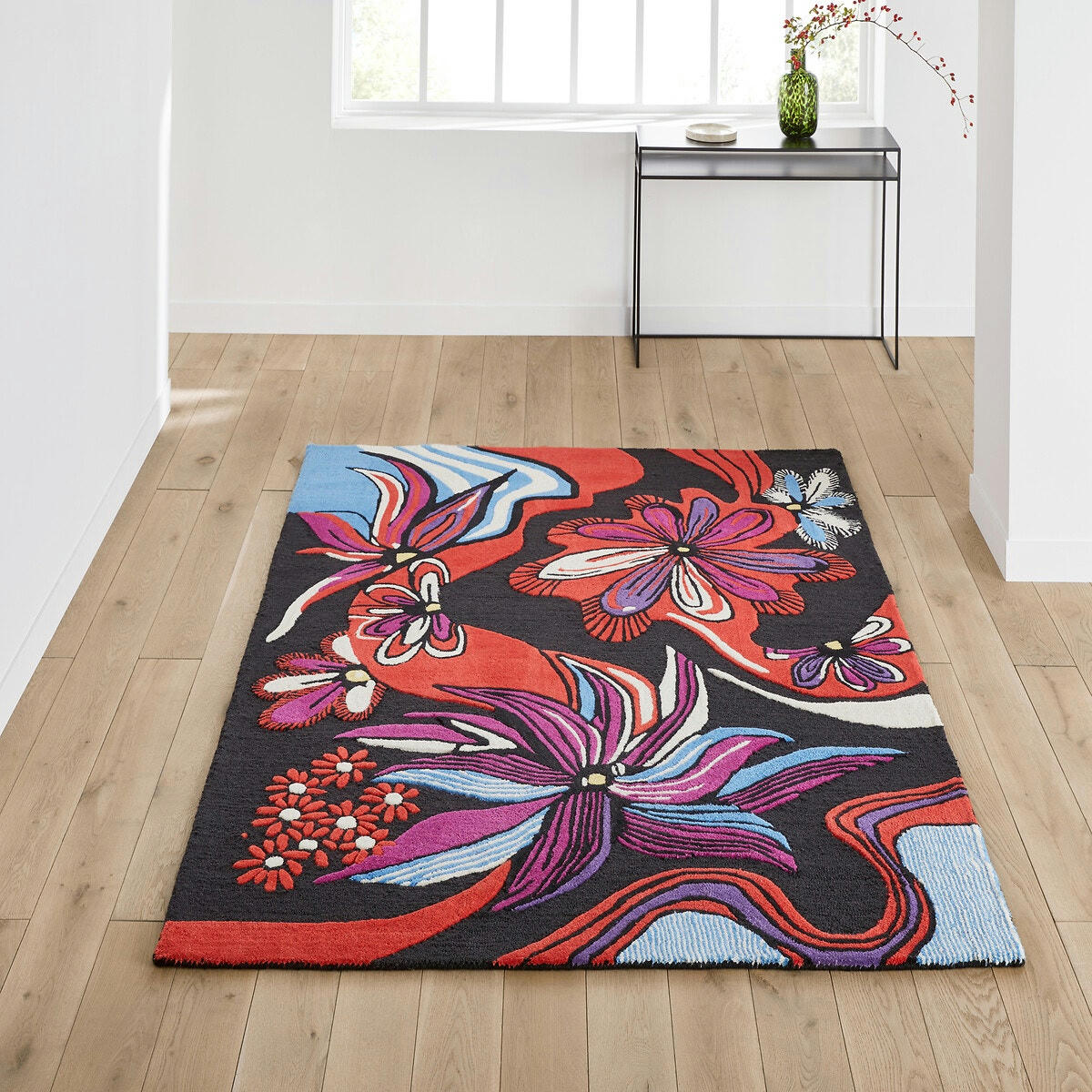 Tapis imprimé, 100% laine