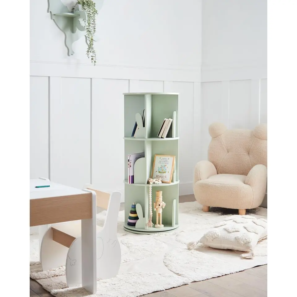 CANEY - Boekenkast draaibaar - Lichtgroen - MDF