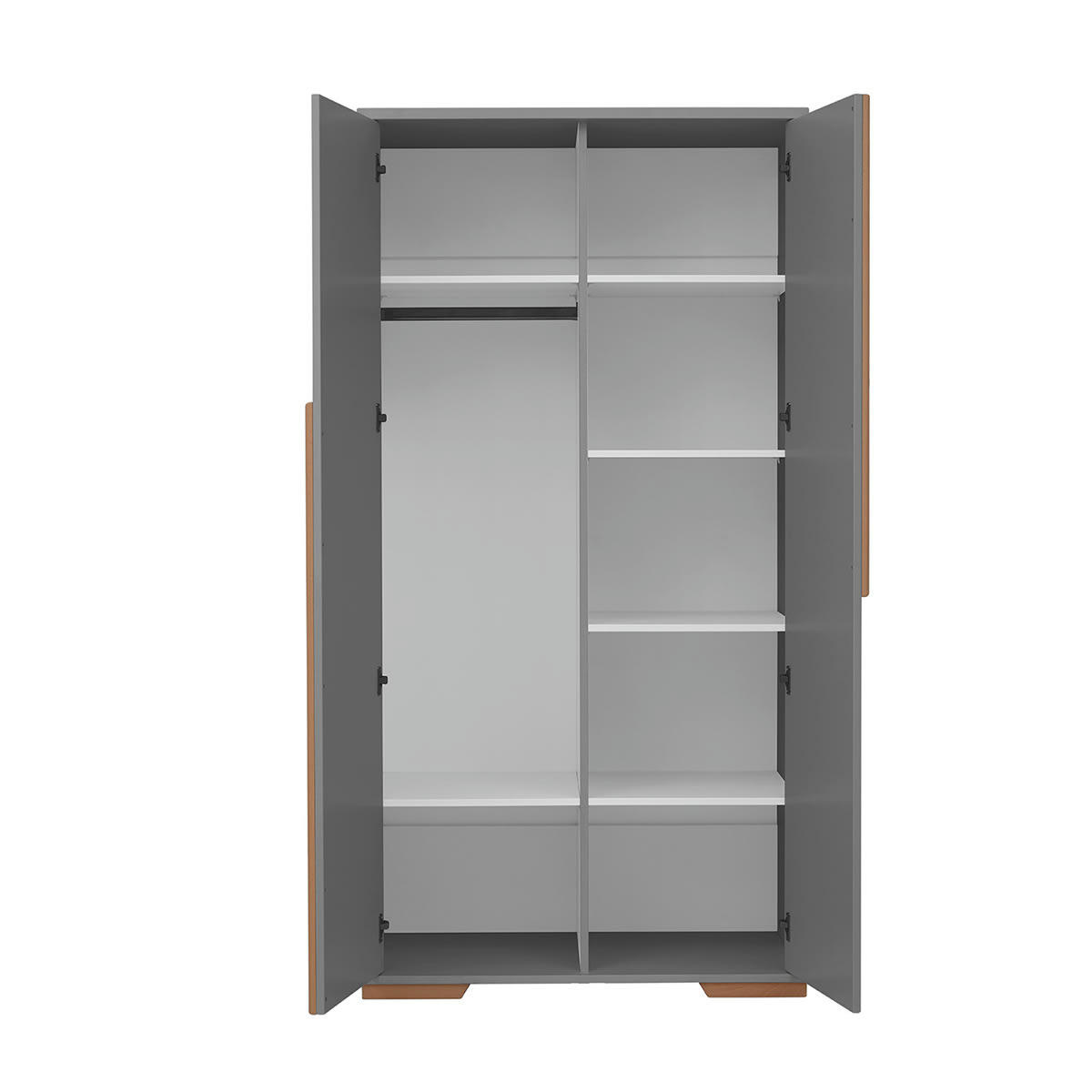 SNAP - Armoire 2 portes gris naturel