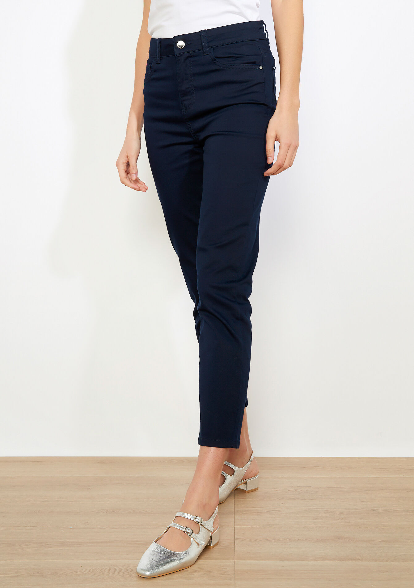 Slim enkellange broek