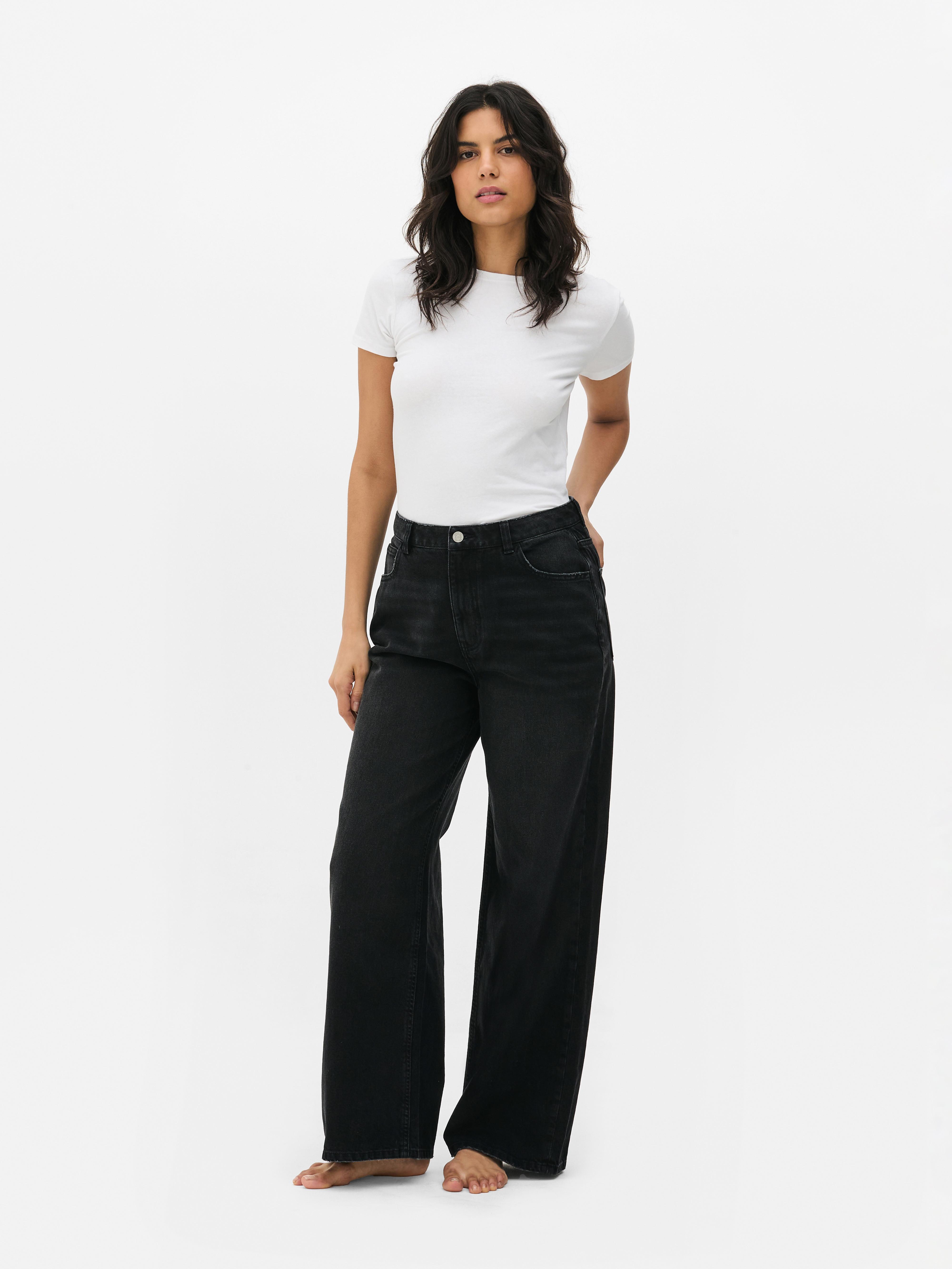 Mid-Rise Wide-Leg Jeans