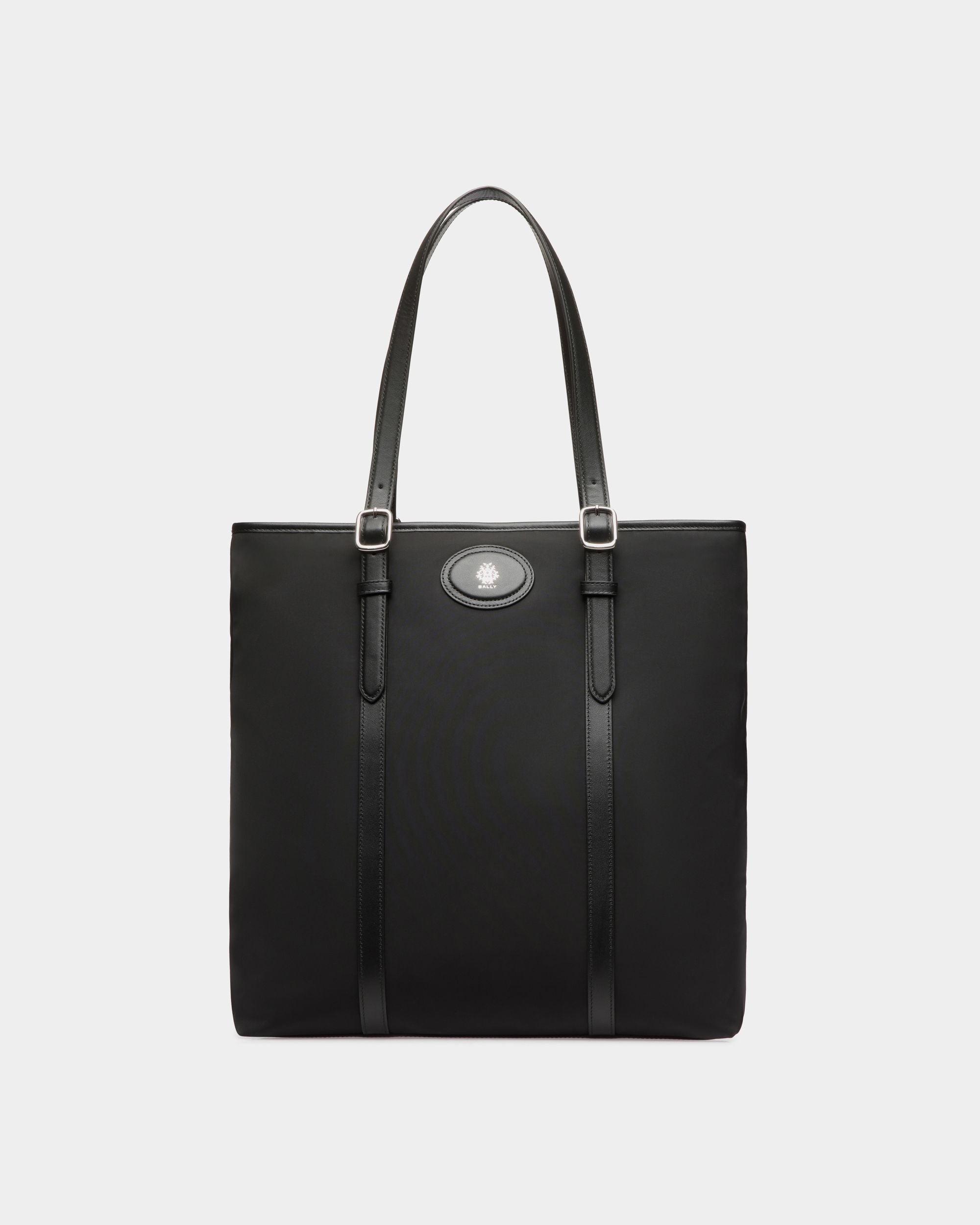 B-Light Tragetasche Aus Nylon Und Leder In Schwarz