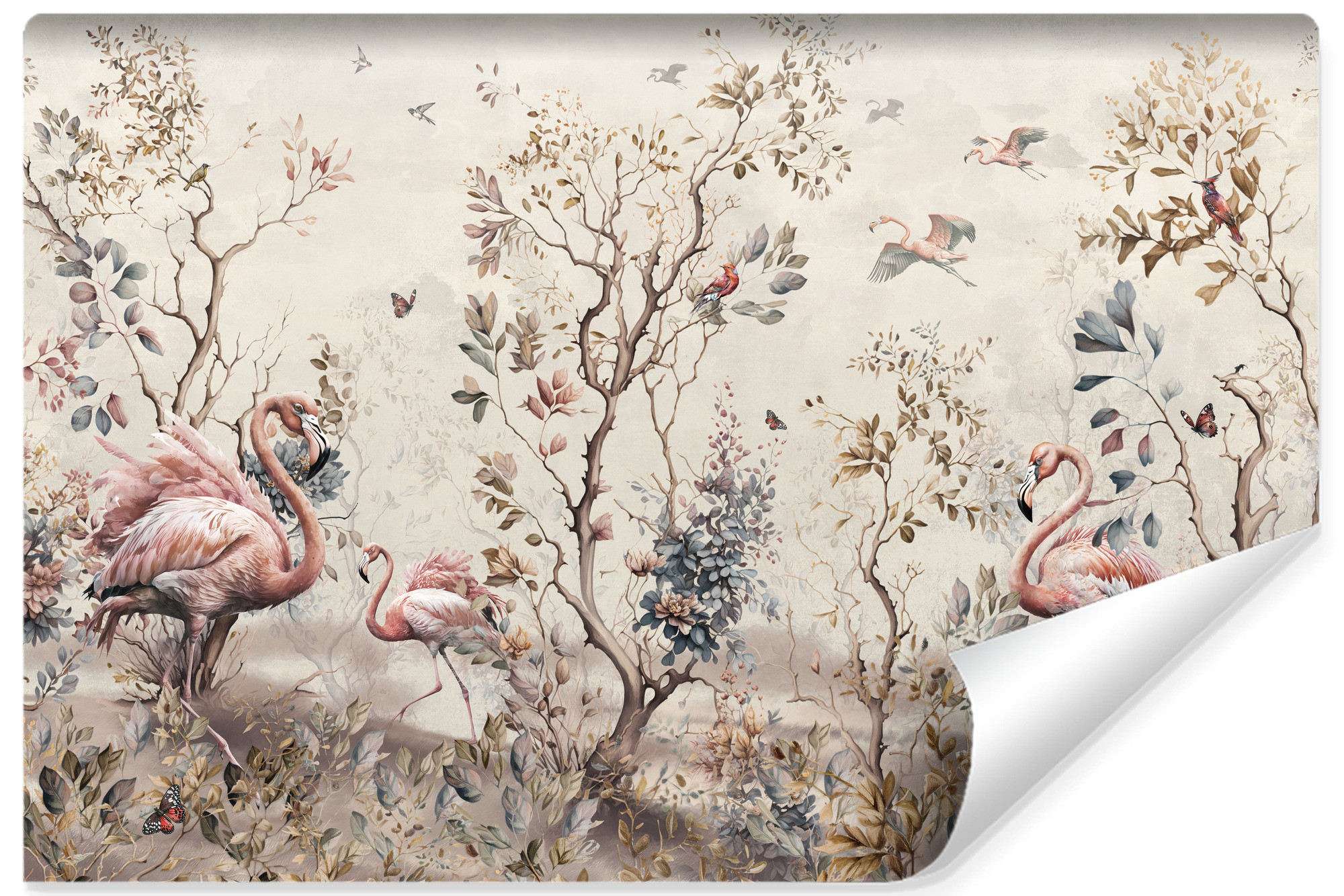 Fototapeta Ścienna Abstrakcyjne Flamingi Retro 90x60cm