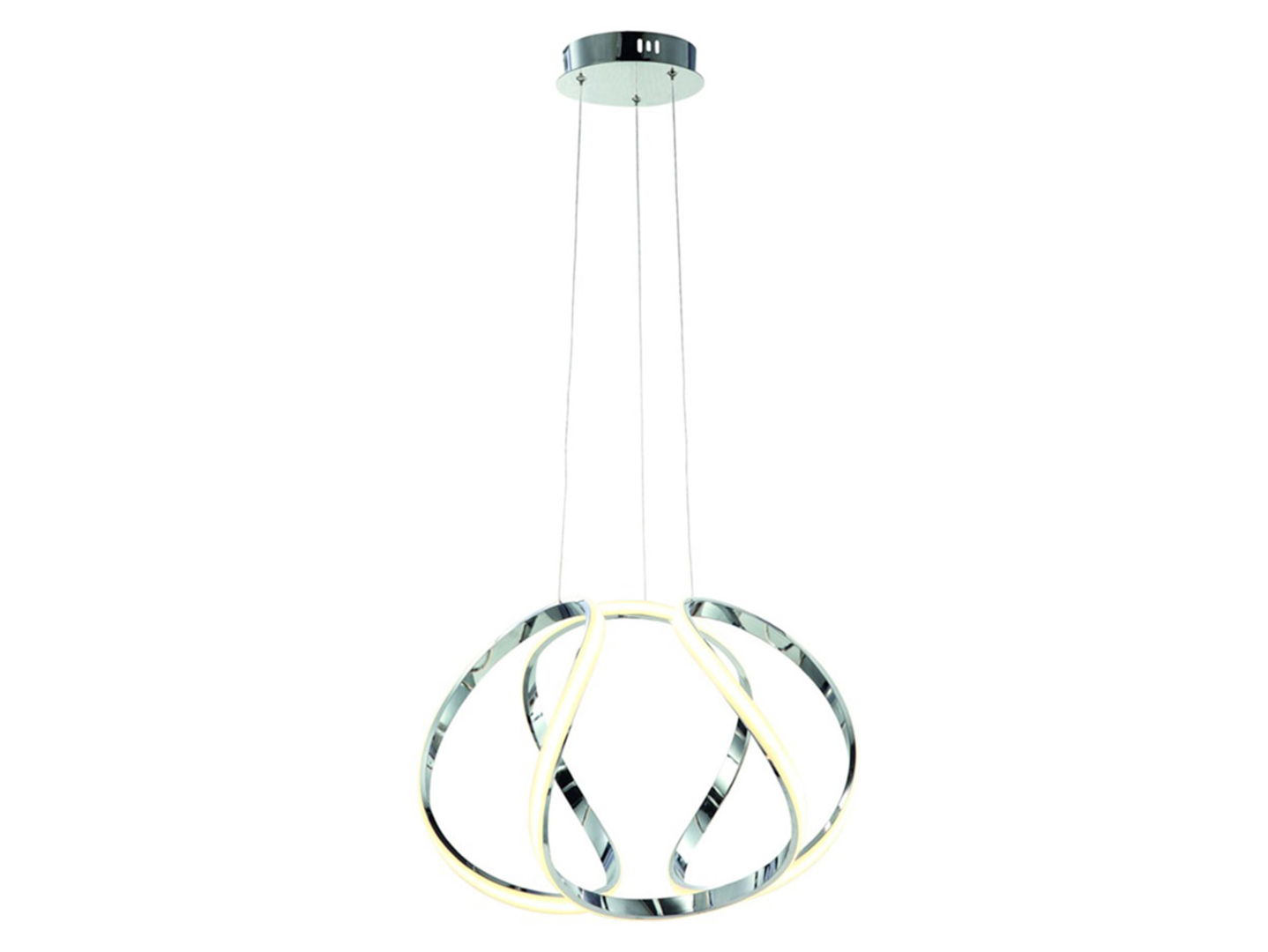 Lampa wisząca Globe LED metalowa srebrna
