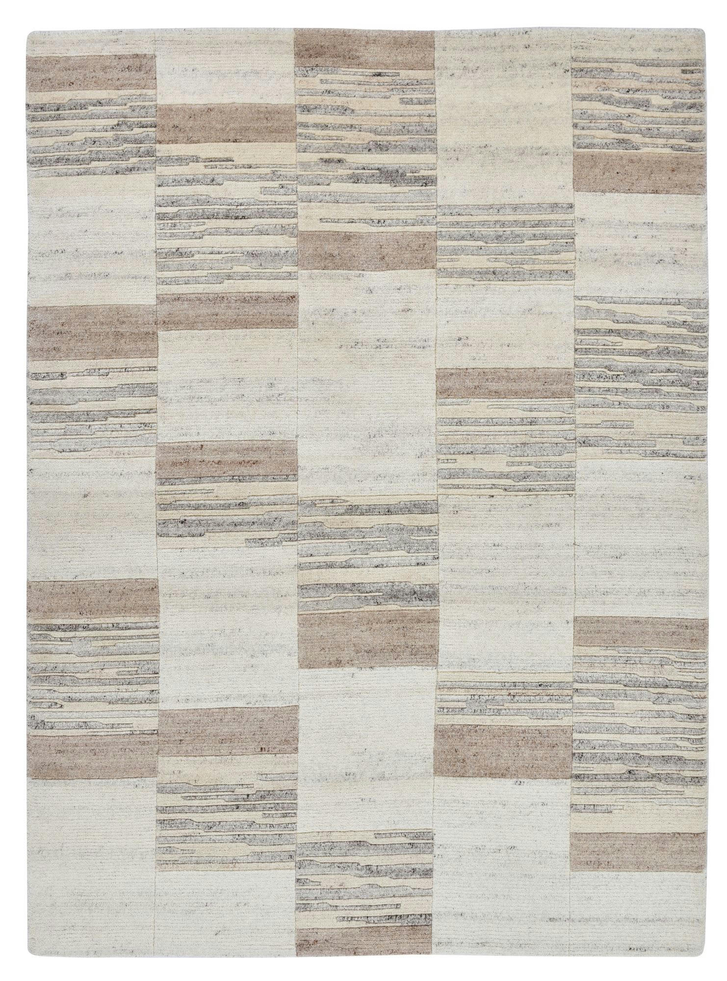 ROYAL NATURAL - Tapis moderne tufté main, laine non-teinte Naturel 250x350