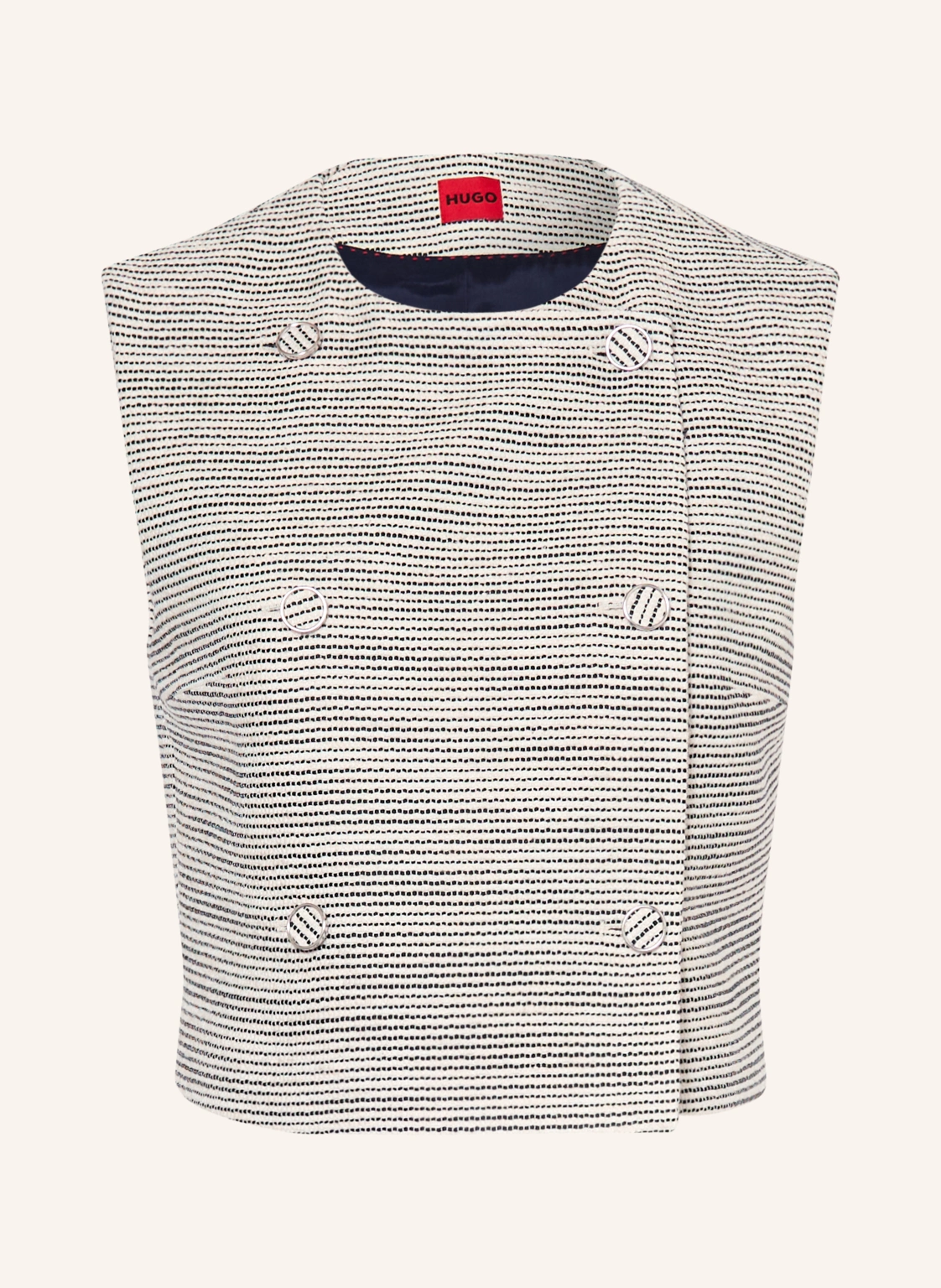 HUGO Cropped-Blazerweste AWINEA aus Bouclé