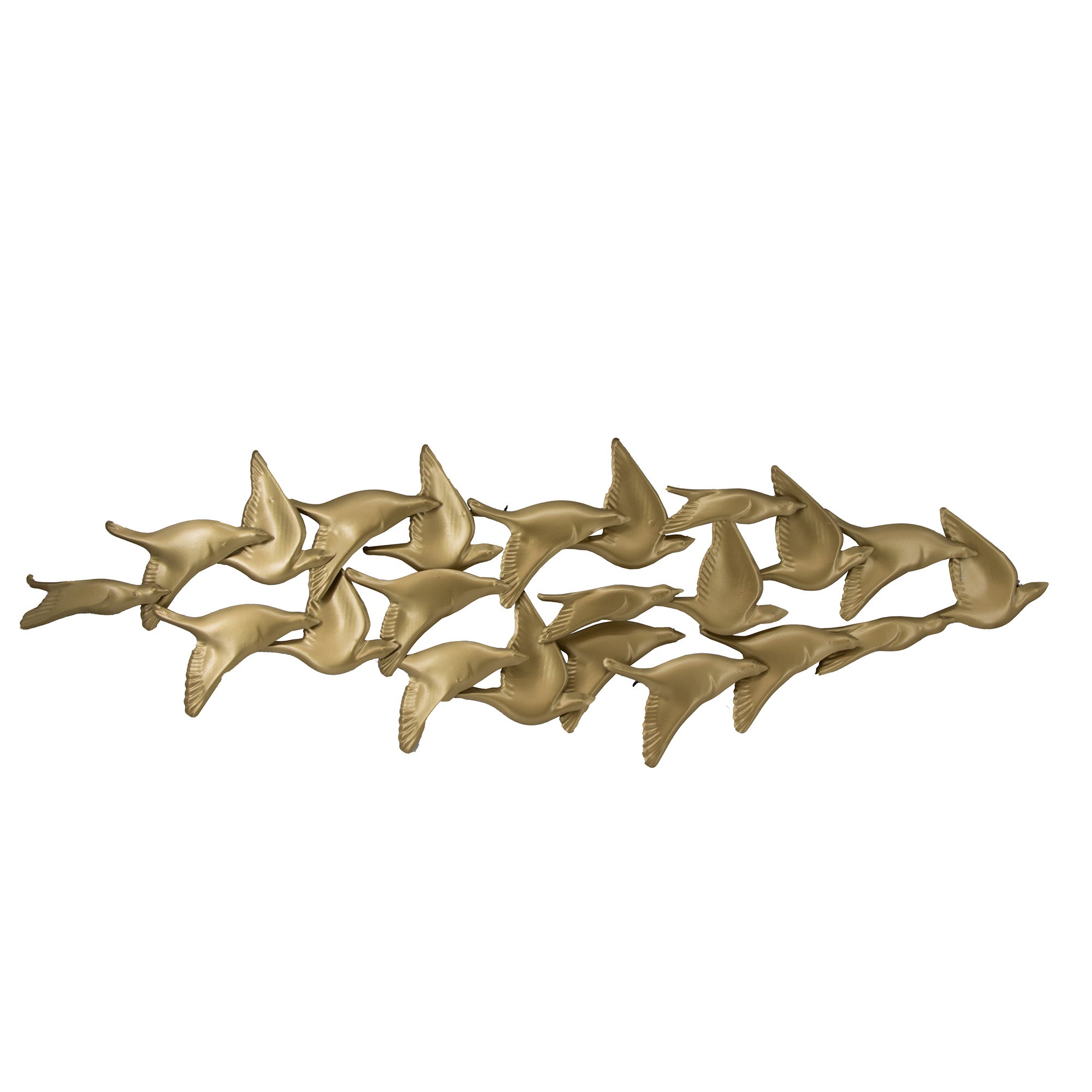 Art for the Home Metal Art - Golden birds - 36x112