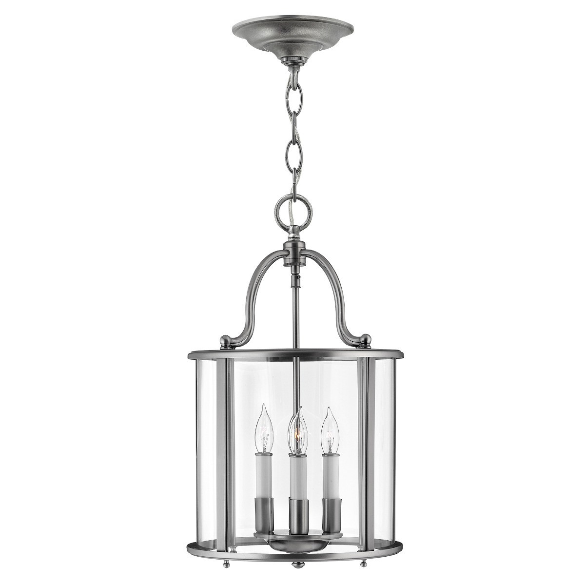 Lampa wisząca szaro-pewter Gentry 4xE14x60W wym: 49x30x30 cm Hinkley