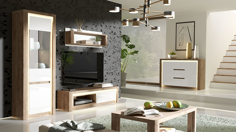 Półka ścienna Livinio L-12 120 cm biały połysk