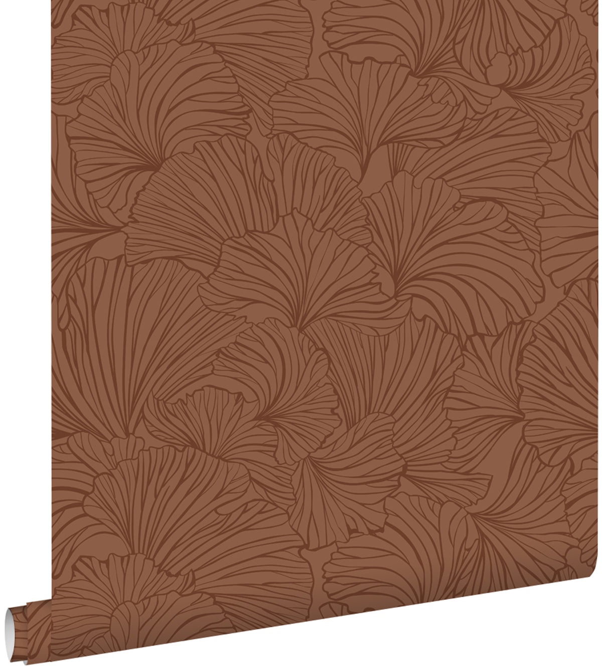 ESTAhome behang ginkgo bladeren terracotta - 53 cm x 10.05 m - 139617