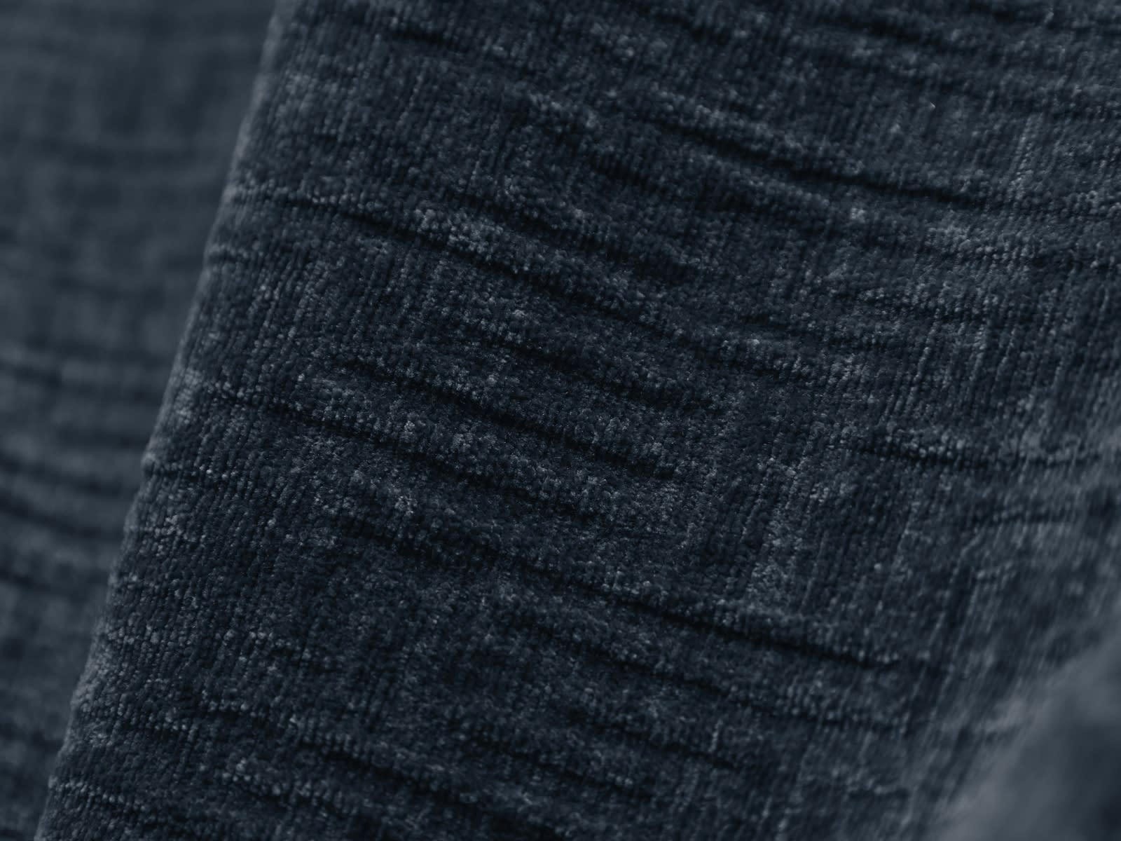 KAELLE - Canapé d'angle gauche 4 places en tissu chenille bleu roi