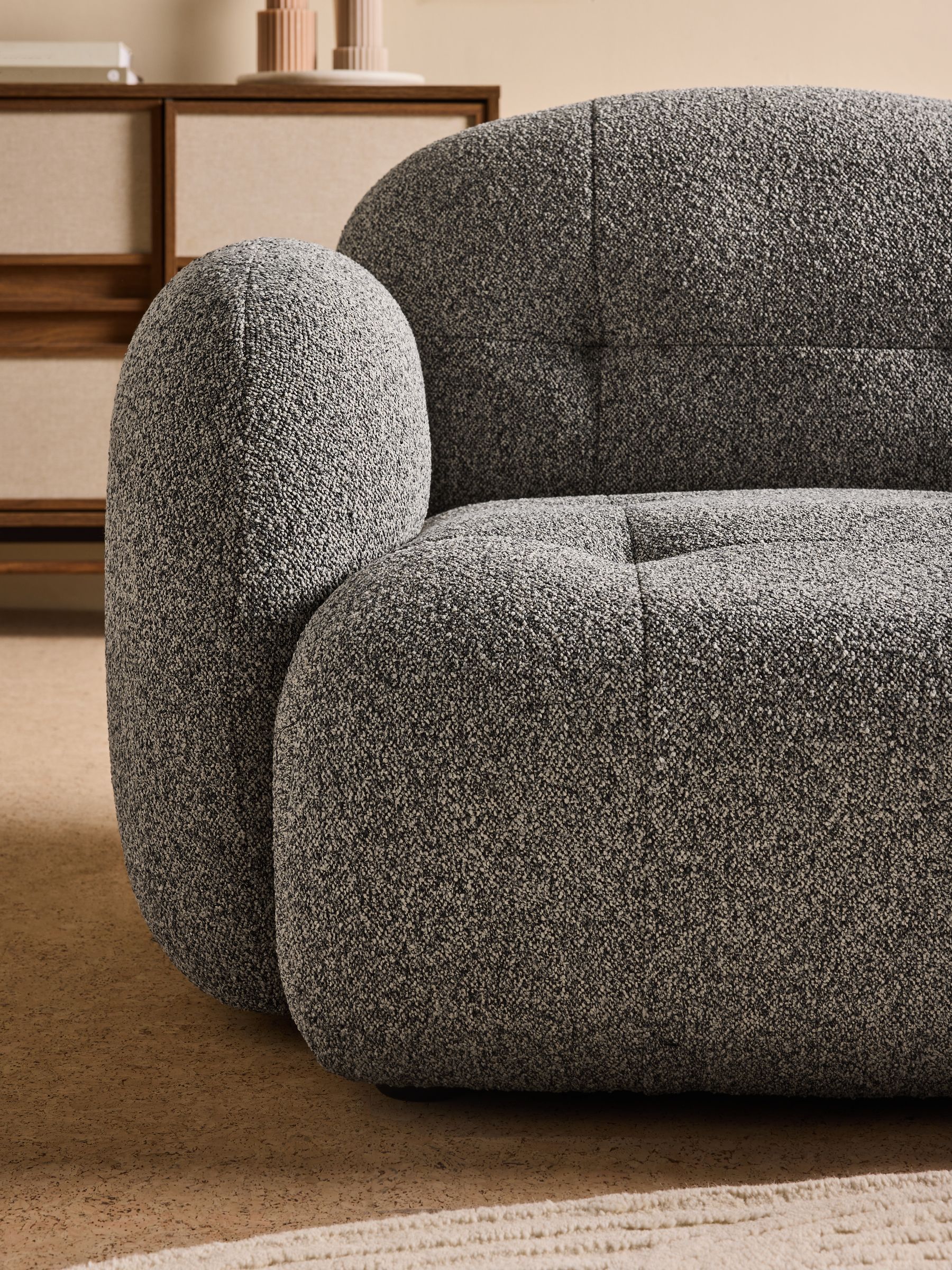 Alban Modular Sofa in Grey Marl Pax Boucle