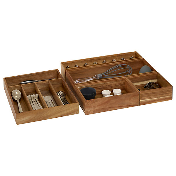 Organiseur tiroir Tidy Smart Acacia 15x23cm - Marron- 5five