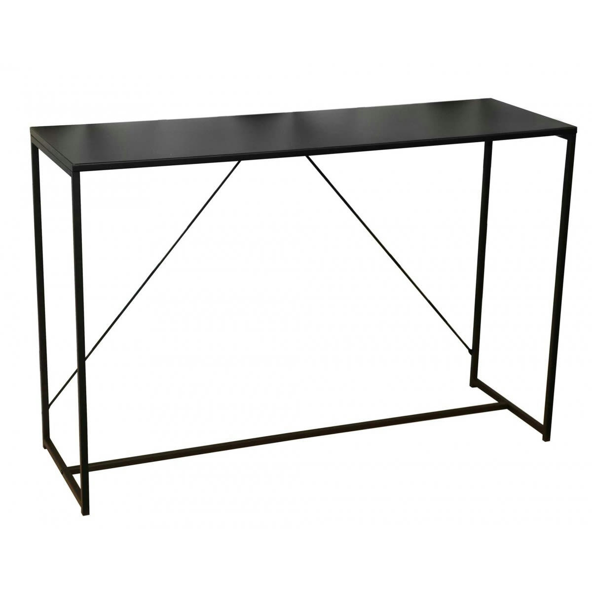 MADISON - Console d'entrée en métal noir L120cm