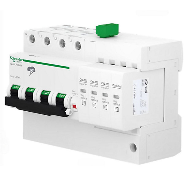 A9l16294 Schneider - Parafoudre Triphasé   Neutre De Type 2 Autoprotégé - 40ka - Report De Signalisation